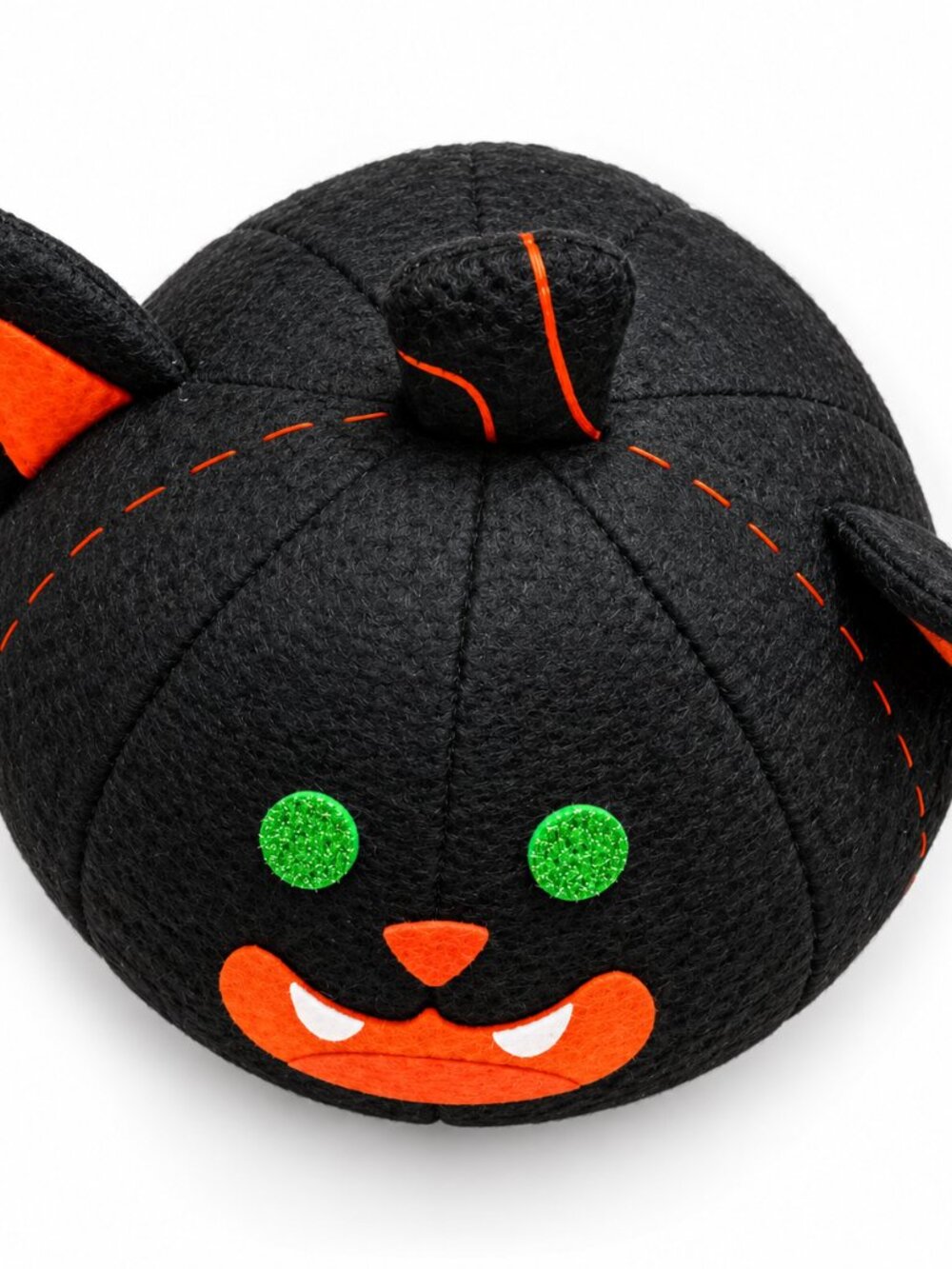 Target Hyde and EEK Black Cat Felt Pumpkin 5.5" Halloween Decor Figurine 2025 - Picture 4 of 4
